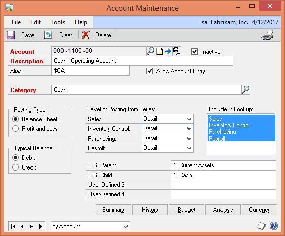 Netsuite Chart Of Accounts Example