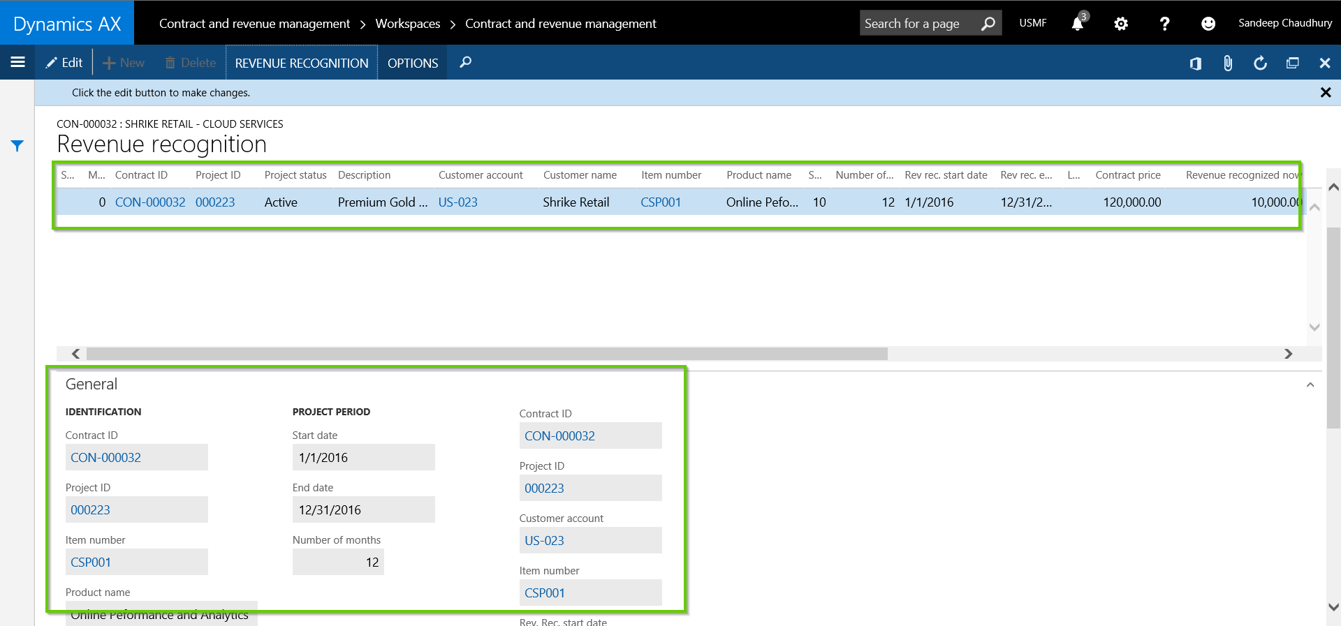 Revenue Recognition Details for Dynamics AX with AXIO