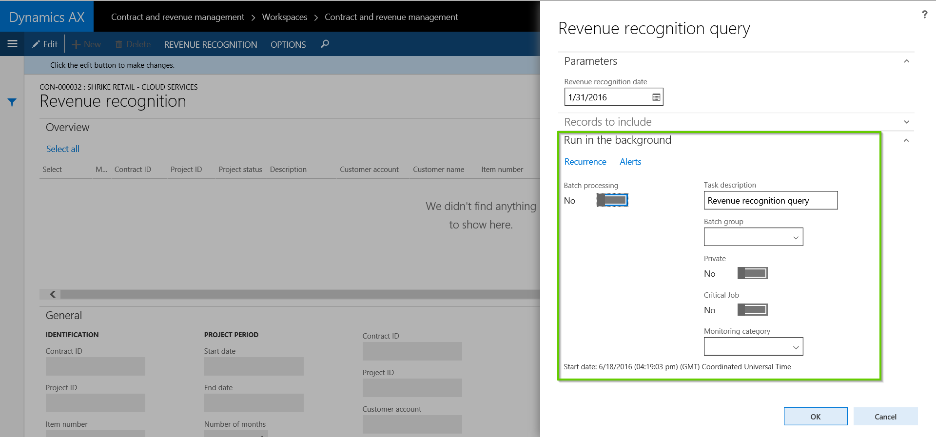 Run AX Revenue Recognition Automatically in Batch with AXIO Professional Services