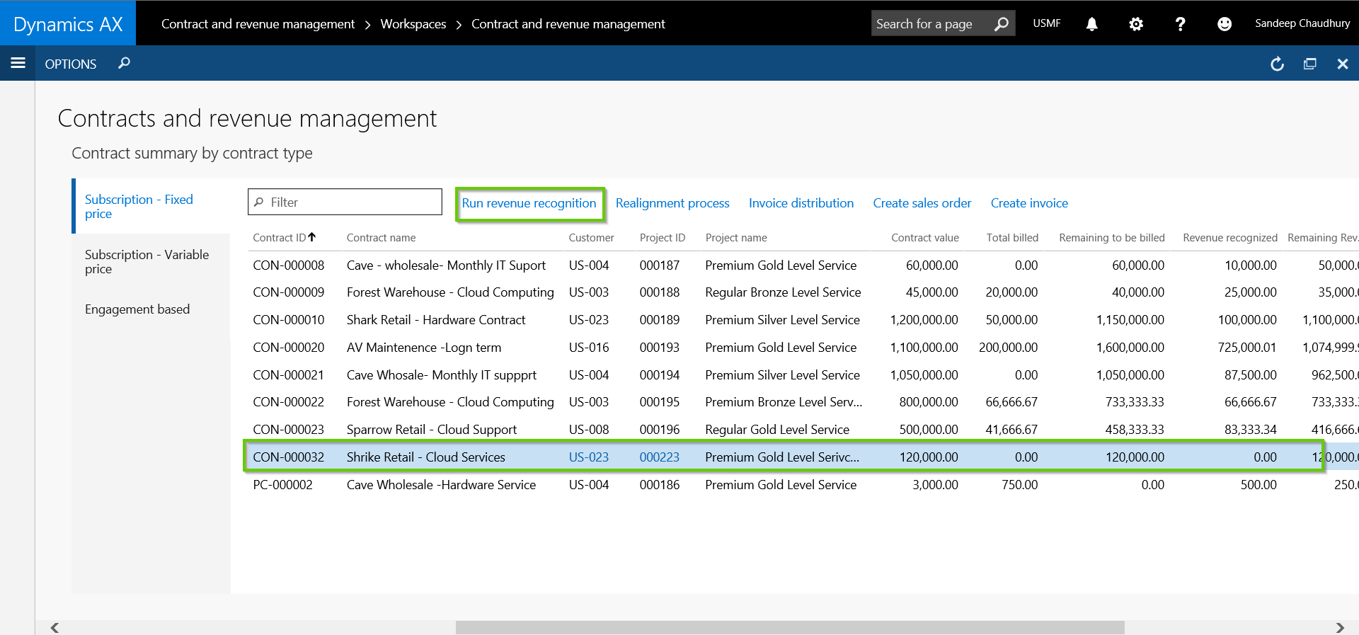 Run Revenue Recognition with AXIO for Dynamics AX