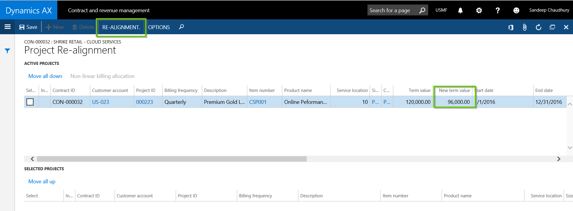 Teresa runs realignment with AXIO for Dynamics AX