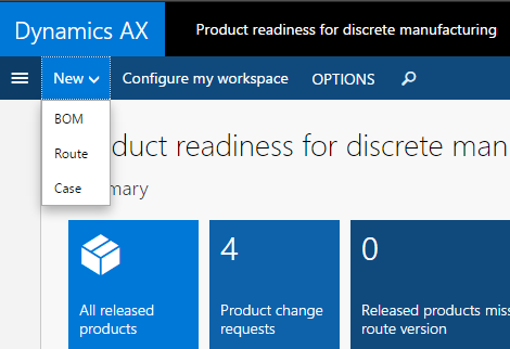 Production Readiness Workspace BOM