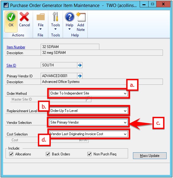 Dynamics GP MRP substitute - purchase order generator