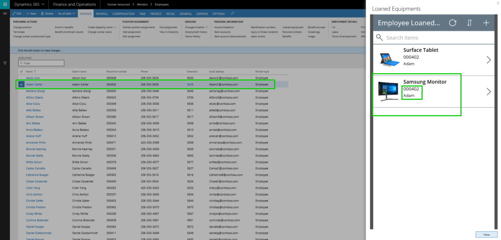 Adding worker records in Dynamics 365