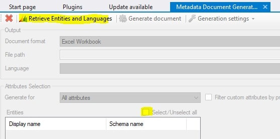 CRM retreieve entities and languages