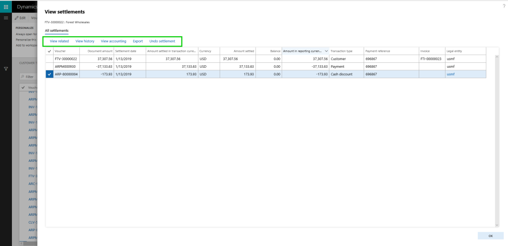 D365 Finance and Operations version 8.1 form