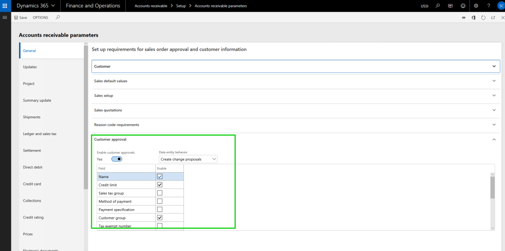 selecting fields for approval in dynamics 365 finance and operations