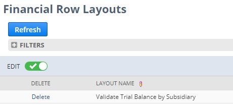 NetSuite custom reports row layouts