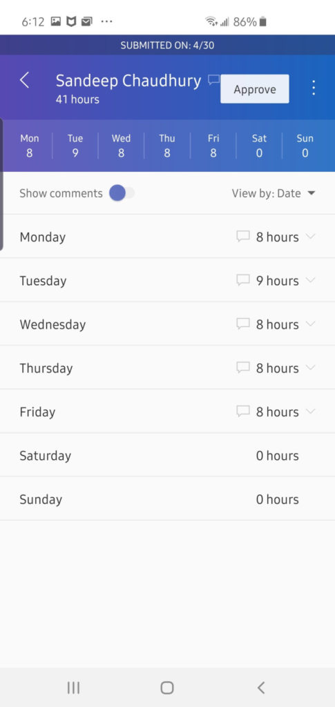 Dynamics 365 f and o project timesheet mobile app