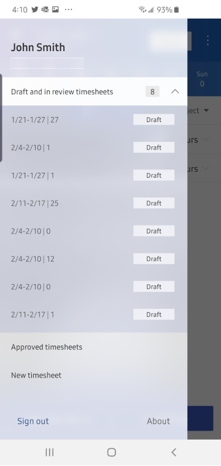 dynamics 365 for finance and operations project timesheet mobile app