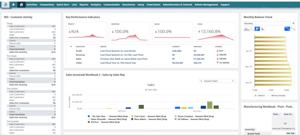 NetSuite analytics