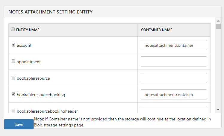 Dynamics 365 notes attachment setting