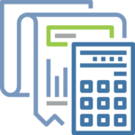 calculator and receipt icon