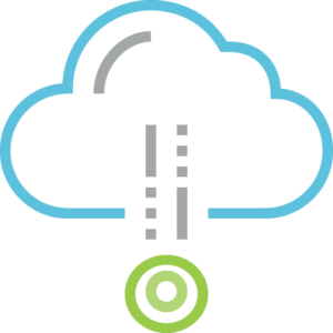 line art of data in the cloud