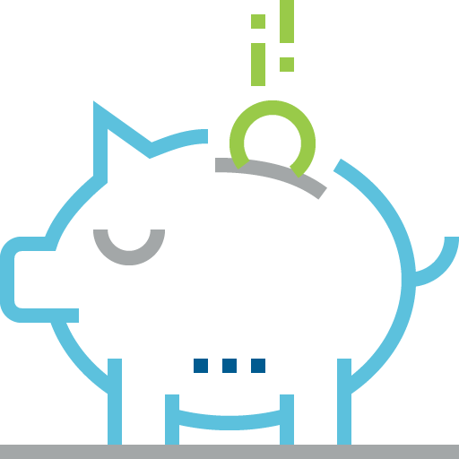 line art of piggy bank