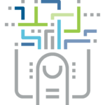 line art of finger connecting data