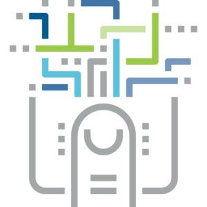 line art of finger connecting data