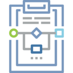 line art of clip board and options