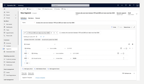 Microsoft Dynamics 365 Marketing Natural Language Processing Dashboard