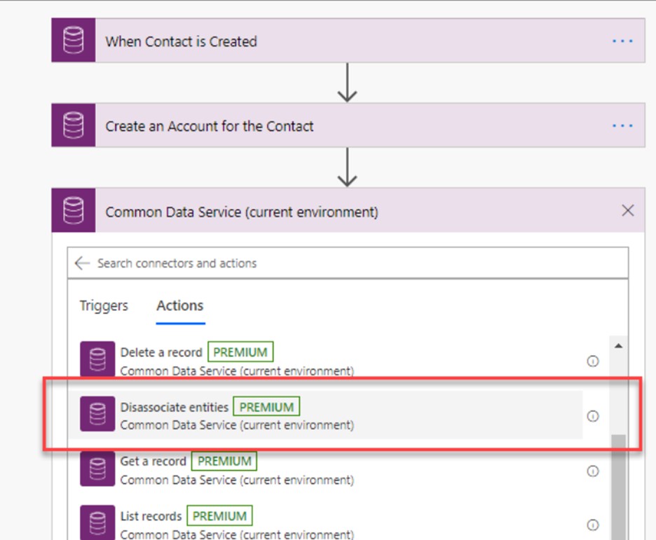 microsoft power automate common data service