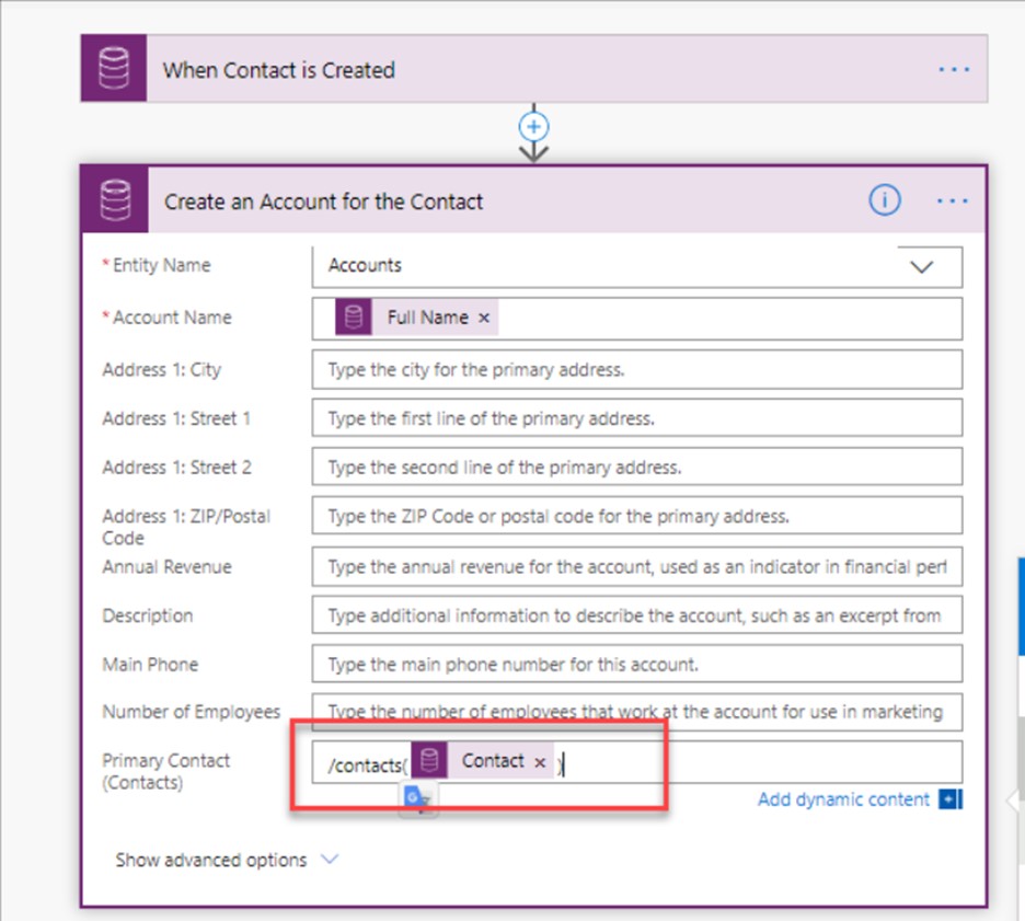 microsoft power automate create account