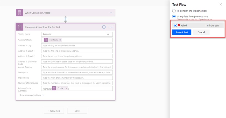 microsoft power automate test flow