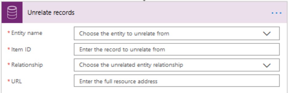 microsoft power automate unrelate records