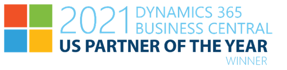 Microsoft 2021 Dynamics 365 Business Central US Partner of the Year Winner Logo