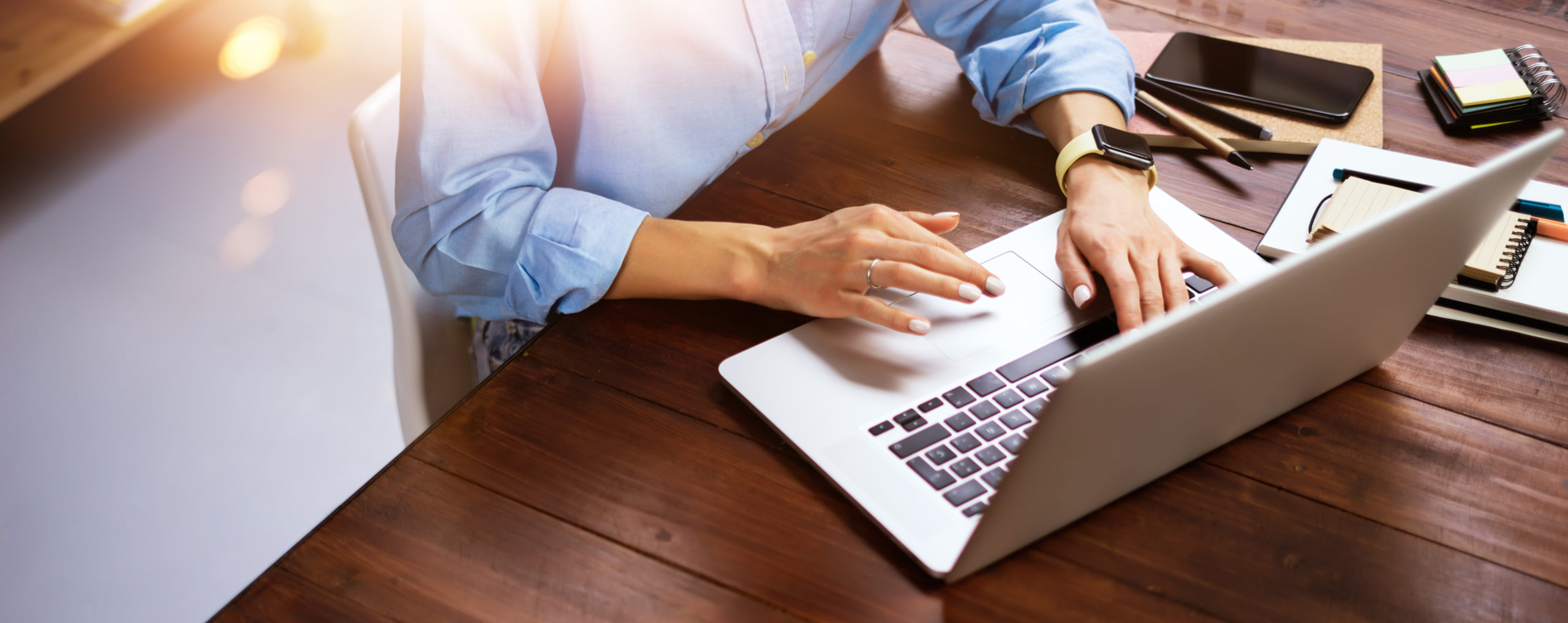 Woman Working On Her Laptop