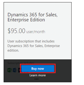 Screenshot Buy Microsoft Dynamics 365 for Sales