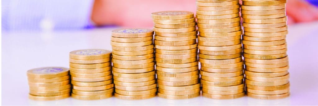 Stack of gold coins