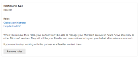 Screenshot Microsoft Office 365 Role Change