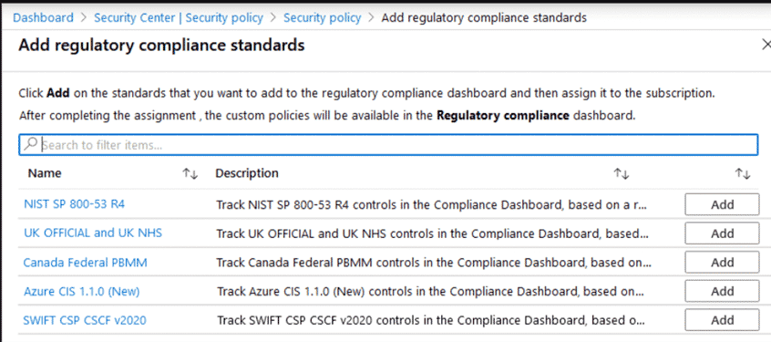 Microsoft Defender Compliance Center Security Policy