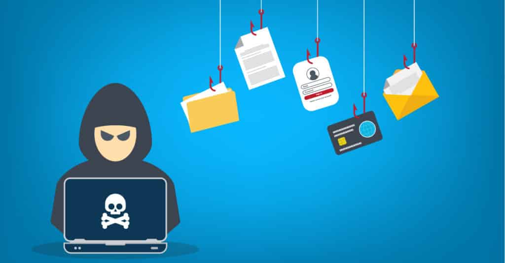 Illustration of Hacker Stealing Data in Ransomware Attack