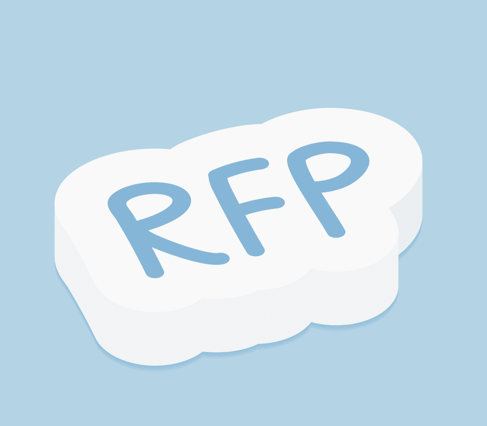 Graphic of letters spelling out RFP
