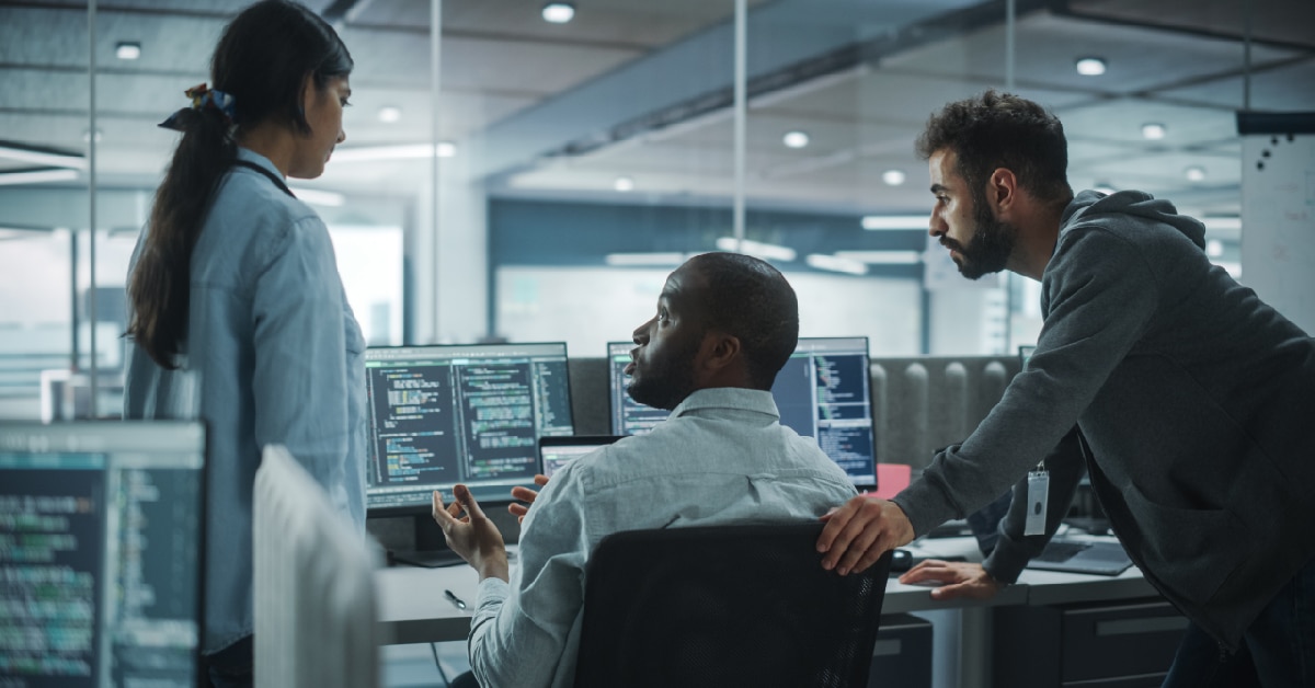 Cybersecurity Experts Discussing Strategy