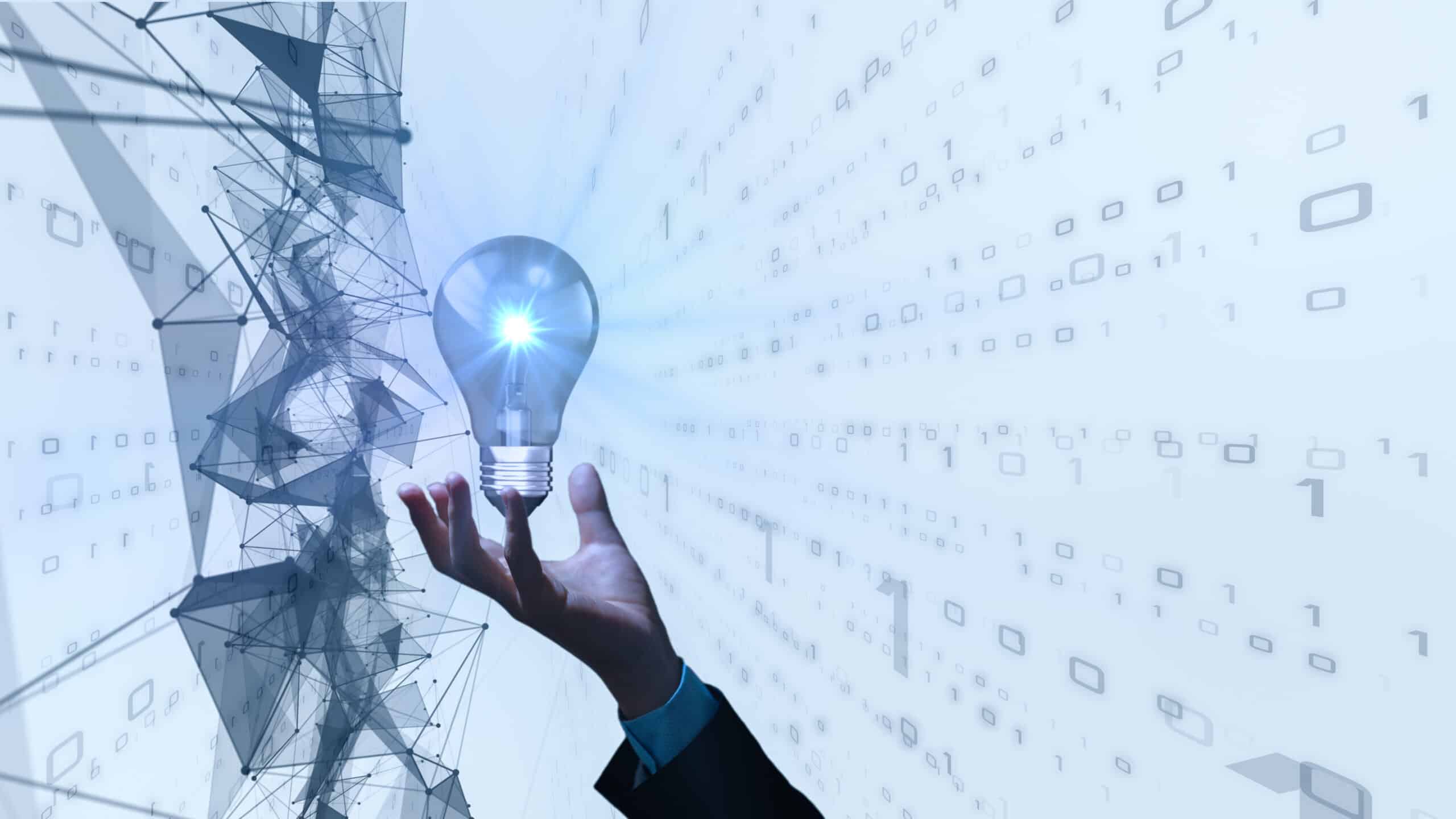 man holding a lightbulb- business central tips and tricks