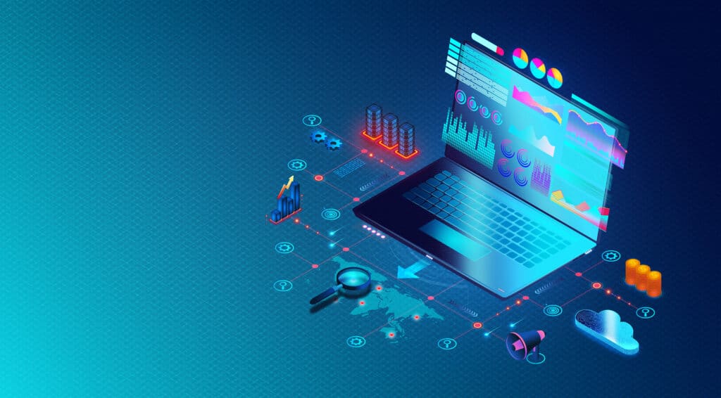 Sales and Business Intelligence Concept - Marketing Campaigns and Programmatic Marketing- key performance indicators for distributors