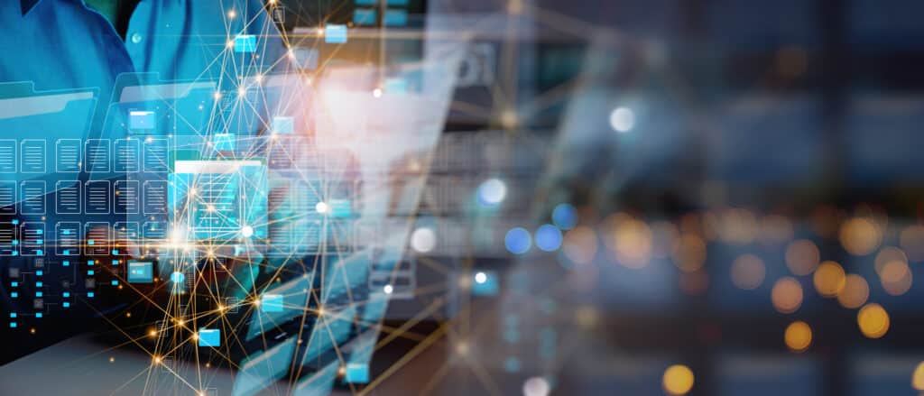 Compliance rules Businesswoman working digital