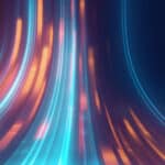 Blue geometric shape abstract technology background