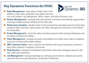 key dynamic functions for hvac