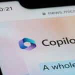 Microsoft Copilot Displaying on Mobile Phone Screen