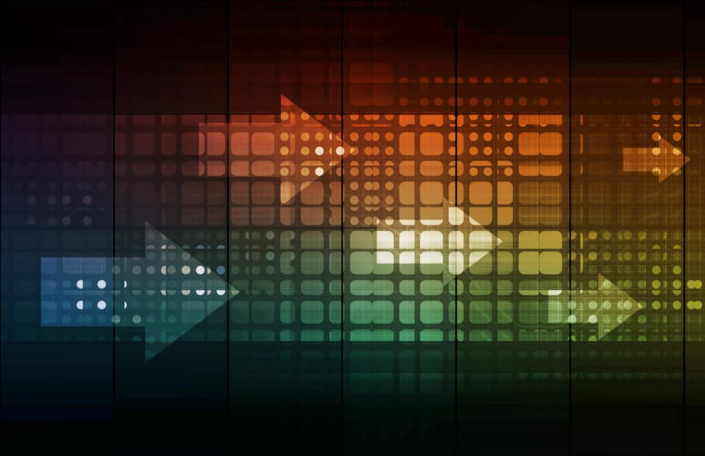 business mobility rainbow arrows