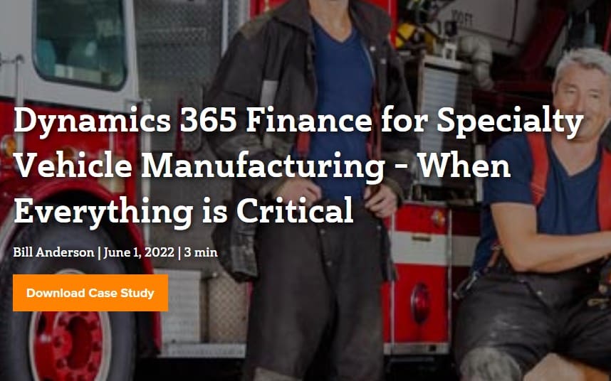 Specialty Manufacturing with Dynamics Finance and Operations