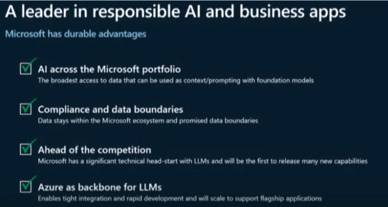 Microsoft is a leader in responsible AI business apps