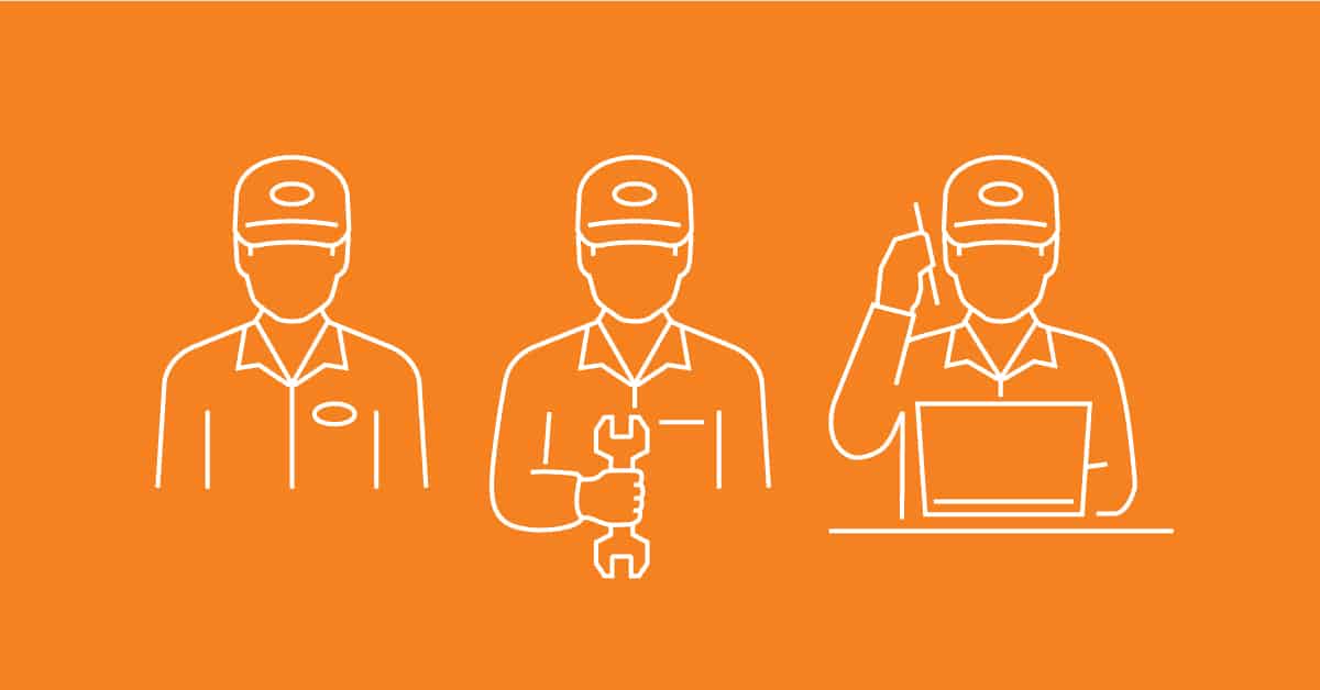 Three Field Service Technicians