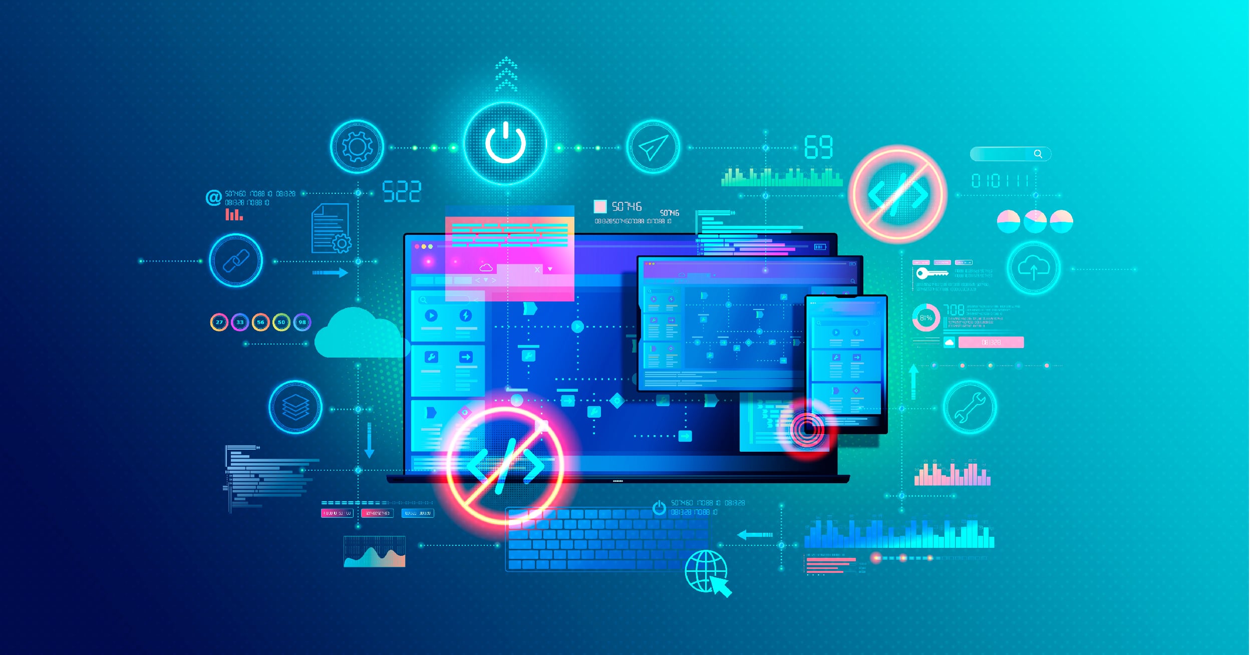 Illustration of No-Code, Low-Code Platform