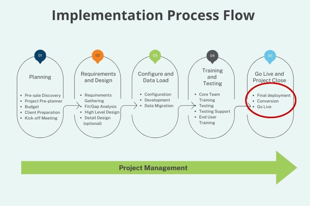 erp go live and project close