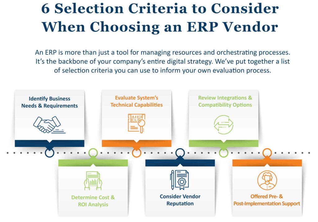 6 Selection Criteria to Consider When Choosing an ERP Vendor