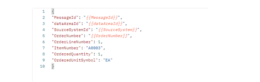 Outbound Shipment Order Message Lines
